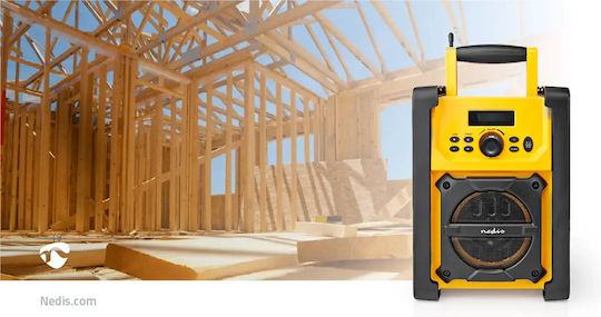 Nedis RDFM3100YW Φορητό Ραδιόφωνο Μπαταρίας με Bluetooth Κίτρινο