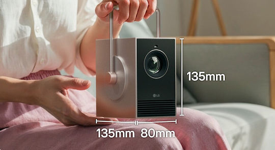 LG CineBeam PU600U Преносим (Мини) Проектор DLP 4K Ultra HD Лазерен с Wi-Fi (Вграден) и Вградени Говорители PU600U.AEU