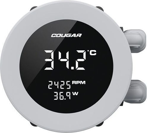 Cougar Poseidon Vistek Water Cooling AIO CPU With 3 Fans 120mm And ARGB Lighting White
