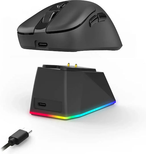Redragon Ebony Ασύρματο Gaming Ποντίκι 24000 DPI Μαύρο