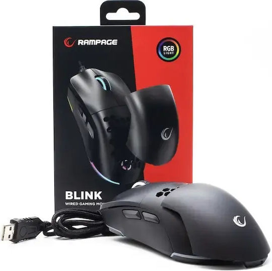 Rampage RGB Gaming Ποντίκι 12800 DPI Μαύρο
