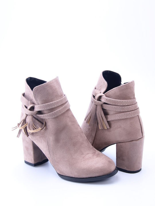 Wildleder Damen Stiefeletten Vizón