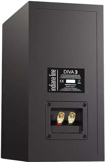 Indiana Line Diva 3 Paar Hi-Fi Lautsprecher Buch selbst 100W 2 Anzahl von Fahrern Schwarz