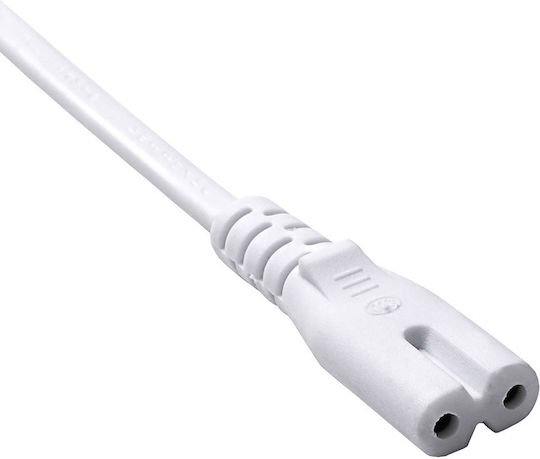 Akyga Euro - IEC C7 Cable 3m Λευκό AK-RD-07A
