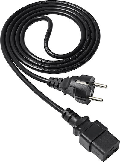 Akyga Schuko - IEC C19 Cablu 1.8m Negru (AK-UP-01)