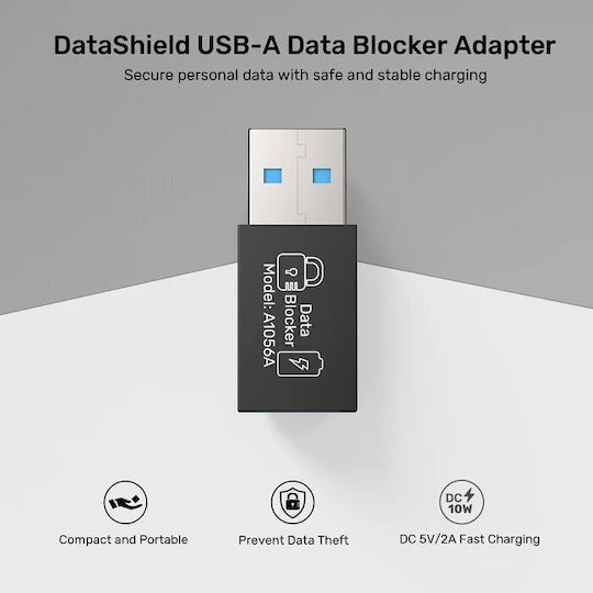 Unitek Μετατροπέας USB-A male σε USB-A female 2τμχ A1056A
