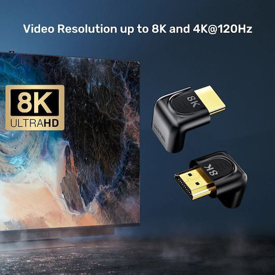 Unitek Μετατροπέας HDMI male σε HDMI female Χρυσό 1τμχ A1046ABK