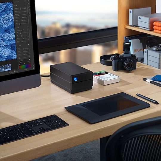 Lacie 2Big Raid USB-C Externe Festplatte 40TB Multi-Bay Schwarze