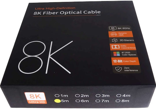 PremiumCord HDMI 2.1 Ultra High Speed 48Gbps 4K 120Hz HDR VRR Cable HDMI Male - HDMI Male 15m Black