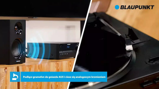 Blaupunkt Ηχοσύστημα 2.1 MS55SUB 240W με CD Player και Bluetooth Μαύρο