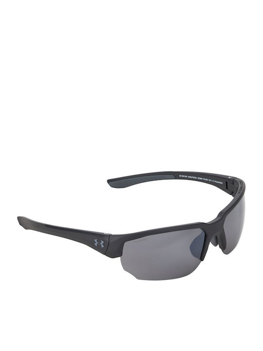 Under Armour Unisex Sunglasses with Black Plastic Frame and Black Lens UA 0012/S 003/M9