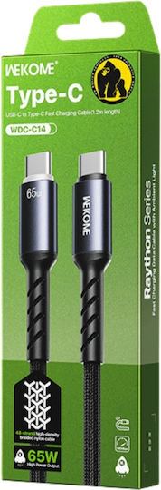 WK Cablu LED USB-A la Lightning 12W Portocaliu 1.2m