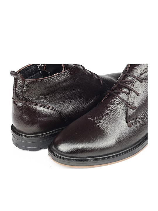 Herrenstiefel Braune Leder Casual