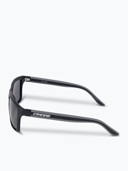 CressiSub Rio Men's Sunglasses with Gray Plastic Frame and Gray Polarized Lens XDB100114