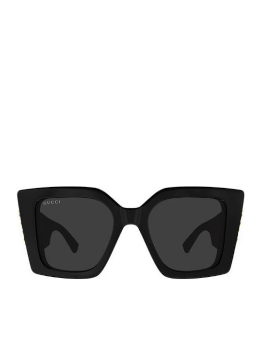 Gucci Women Sunglasses With Black Horn-Rimmed Frame And Grey Lens GG2039S 001