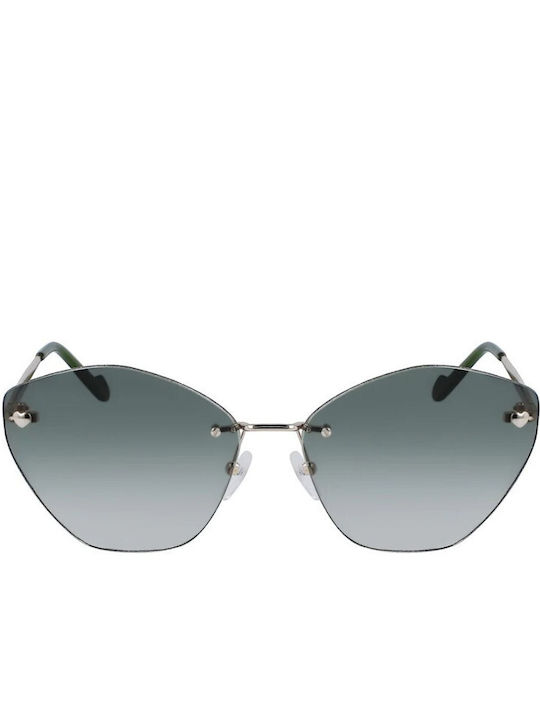 Liu Jo Women's Sunglasses with Gold Metal Frame and Gray Gradient Lens
