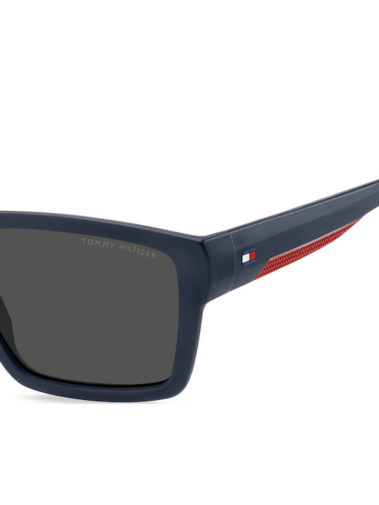 Tommy Hilfiger Unisex Sunglasses With Navy Blue Horn-Rimmed Frame And Grey Lens TH2324/S PJP/IR