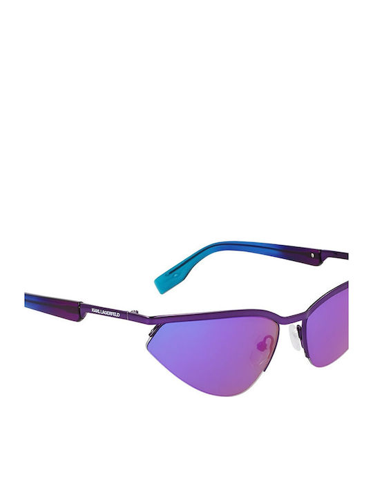 Karl Lagerfeld Unisex Sunglasses with Purple Metal Frame and Purple Lens KL352S-500
