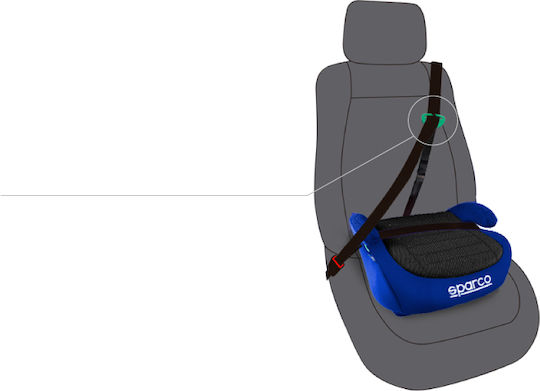 Sparco Baby Car Seat Booster i-Size with Isofix Black 22-36 kg
