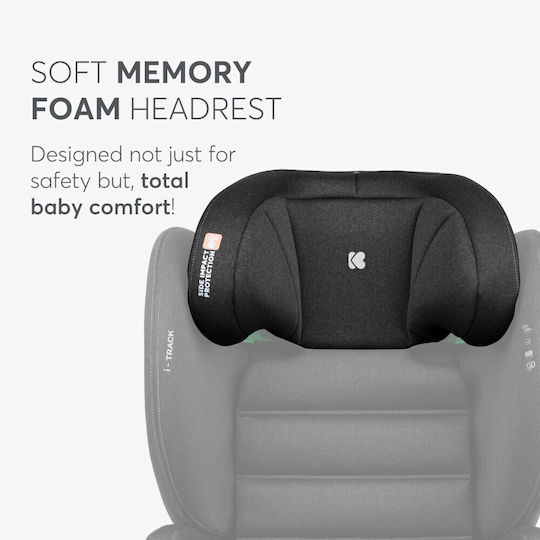 Kikka Boo i-Track Детско Столче за Кола i-Размер с Isofix Черно 15-36 кг