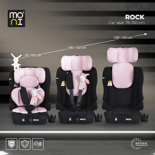 Moni Rock Καθισματάκι Αυτοκινήτου i-Size Baby Pink 9-36 kg