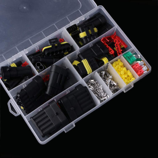 Set Terminale Conectori Etanșe 240 Bucăți Cutie Depozitare Plastic 19.5 × 13.1 × 4 Cm