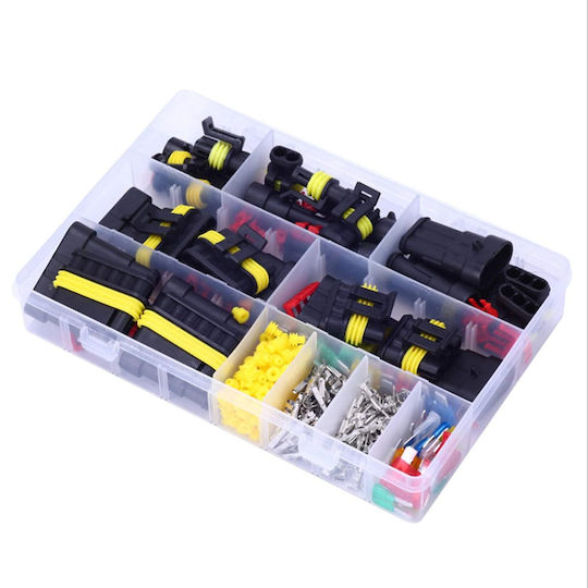 Set Terminale Conectori Etanșe 240 Bucăți Cutie Depozitare Plastic 19.5 × 13.1 × 4 Cm