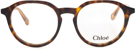 Chloe Women's Acetate Prescription Eyeglass Frames Brown CH0012O 008