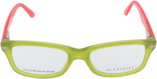 AlexanderGr Kids Acetate Prescription Eyeglass Frame Green VK741C44716125