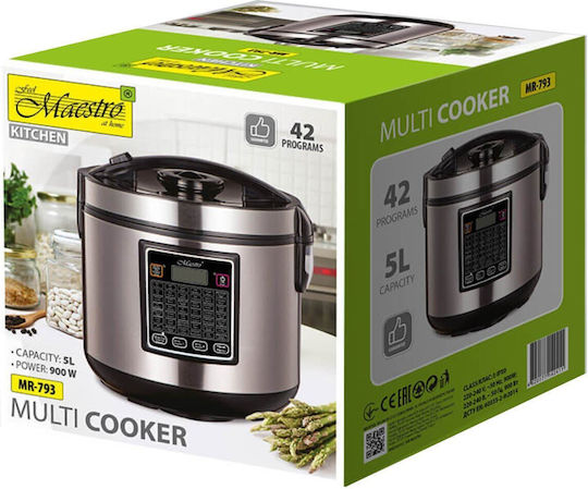 Maestro Slow Cooker 700W με Χωρητικότητα 5lt Μαύρο