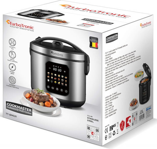 Turbotronic Multifunktionskocher 860W mit Kapazität 5Es Silber
