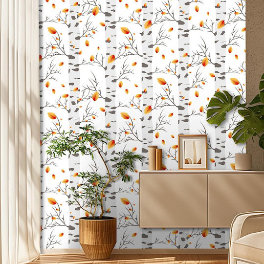 Αυτοκόλλητη Ταπετσαρία Τοίχου Sticker Walls Furniture Βινυλίου Λευκή Πλενόμενη