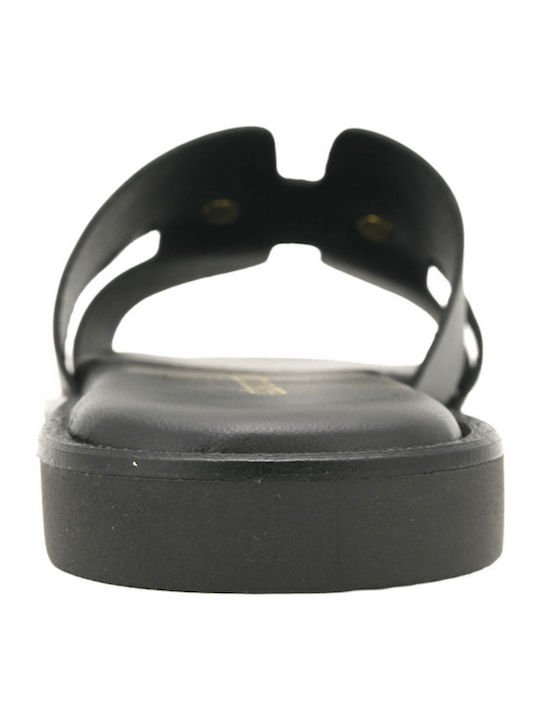 Niedel Leather Women's Flat Sandals Black