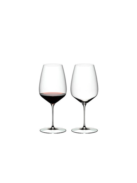 Riedel Σετ Ποτήρια για Κόκκινο Κρασί από Γυαλί Κολωνάτα 2τμχ