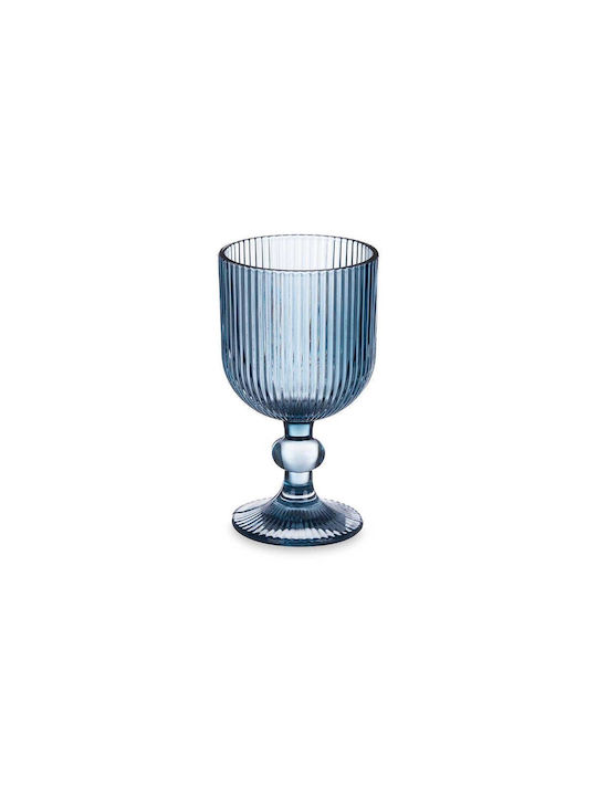 Arte Regal Set of Glasses for White Wine made of Glass in Blue Color Stemmed 260ml 6pcs