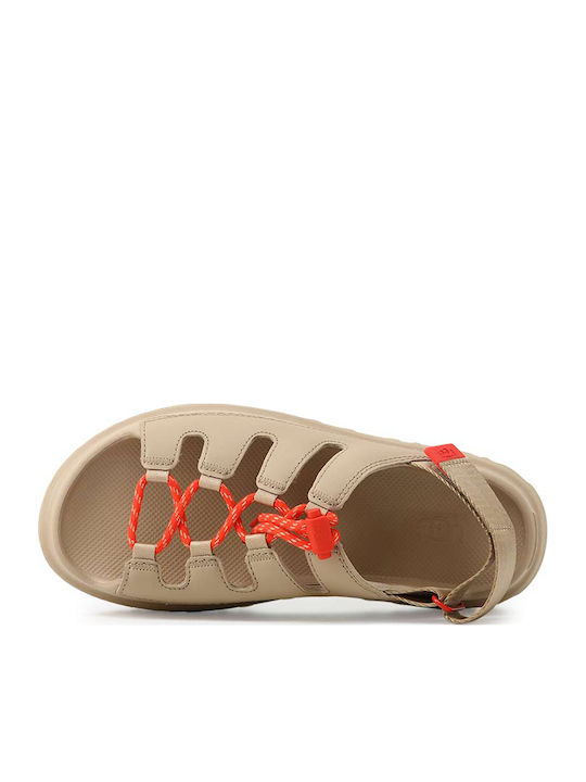 Goldenglow Sandale Casual Damă Flatforme Bej