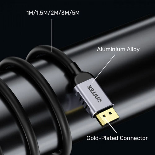 Unitek Cable DisplayPort male - 5m Μαύρο (C1628G-5M)