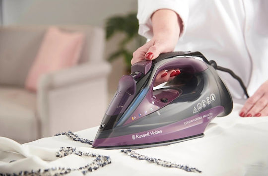 Russell Hobbs Colour Control Pro Ultra Fier de Călcat cu Aburi 2800W cu Talpă Ceramică și Debit Continu de Abur 50g/min