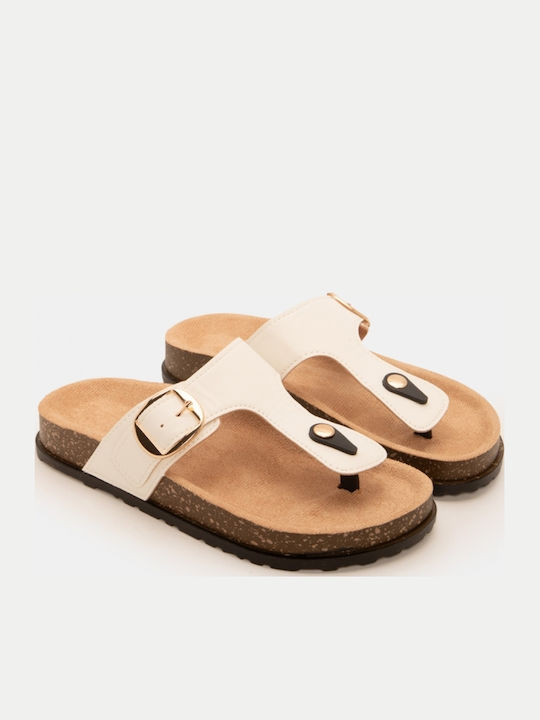 Sandale Casual Damă Flatforme Albe