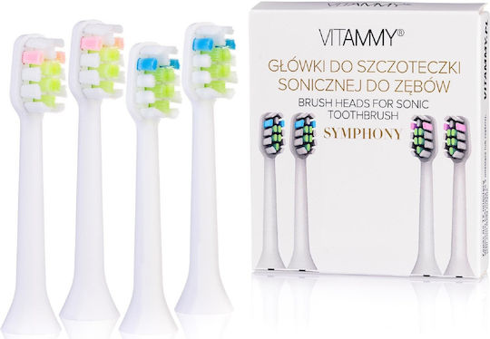 Vitammy Tip Sonic Toothbrush Symphony White 4 Pcs