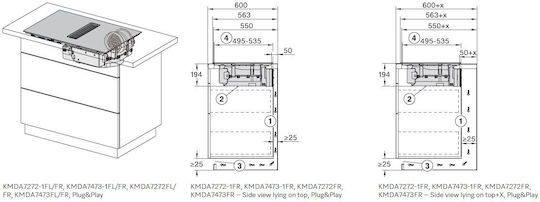 Miele Επαγωγική Εστία Αυτόνομη με Απορροφητήρα 80x52εκ.