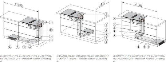 Miele Επαγωγική Εστία Αυτόνομη με Απορροφητήρα 80x52εκ.