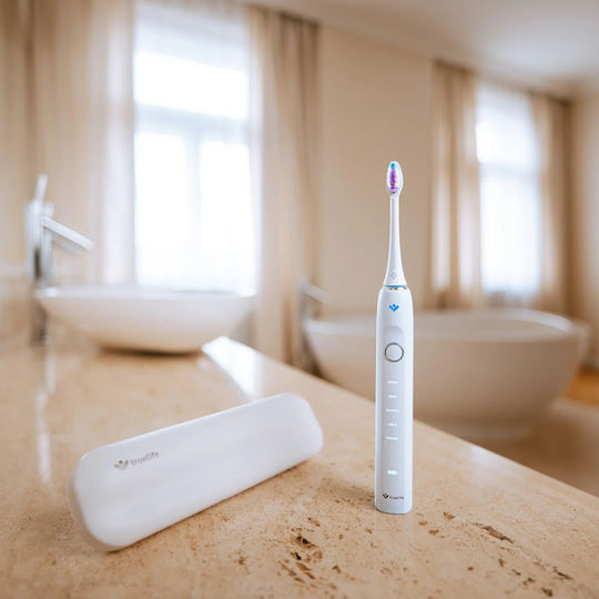 TrueLife Electric Toothbrush with Pressure Sensor and Travel Case White