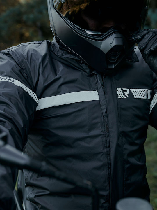 Rebelhorn Horizon Male Motorcycle Rain Jacket Black Colour