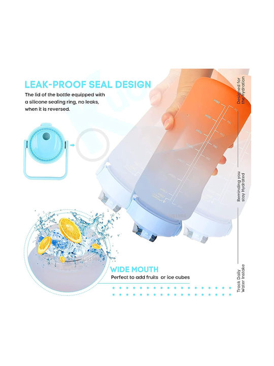 Plastic Water Bottle 2000ml Orange