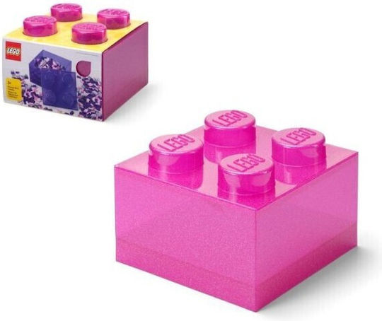 LEGO Παιδικό Κουτί Αποθήκευσης από Πλαστικό Ροζ