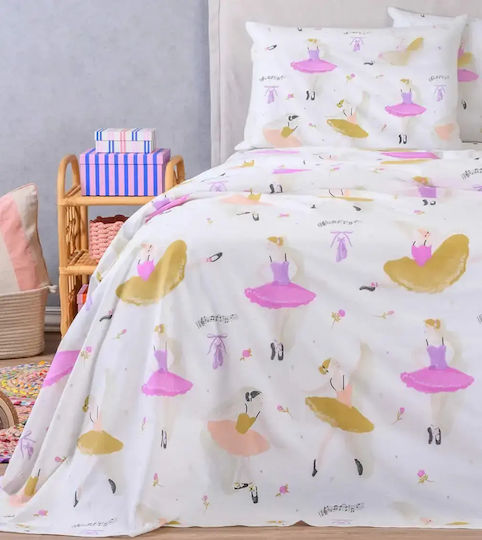 Melinen Cotton Single Sheets Set with Elastic Band 100x200cm 3 Pieces