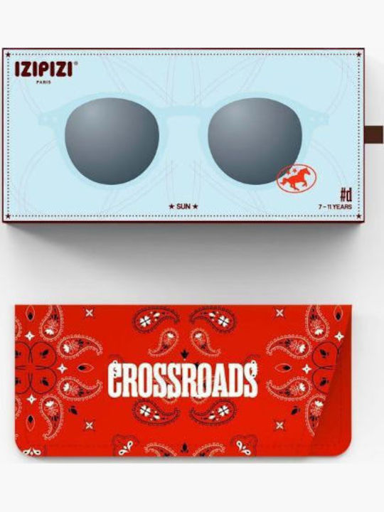 Izipizi Oval Kids Sunglasses with Polarized Mirror Lens Blue for 7-11 Years