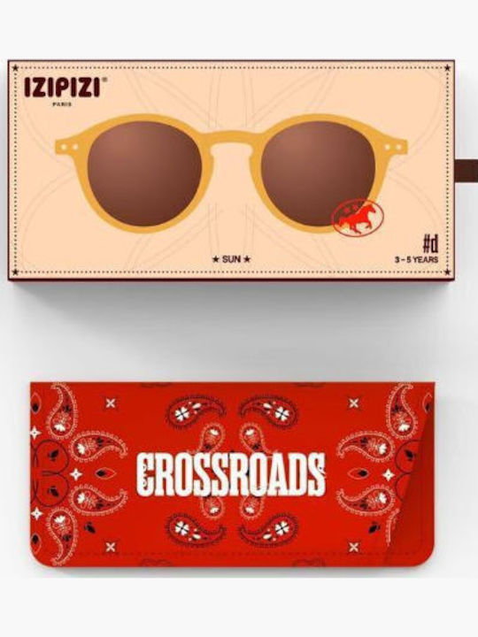 Izipizi Oval Kids Sunglasses with Polarized Mirror Lens Brown for 3-5 Years