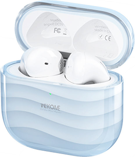 WK WS-18 Earbud Bluetooth Handsfree Headphones with Charging Case Blue